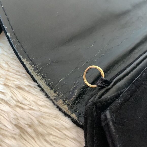 Vintage J.Renee 80s black suede purse - Picture 15 of 16